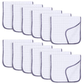 Sweet Dolphin muslin burp cloths absorbent for baby messes and spills.