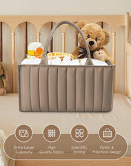 Sweet Dolphin puffer design diaper caddy with sturdy walls protects bottles while staying upright