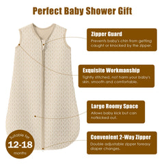 SWEET DOLPHIN sleeveless sleep sack with TOG 0.5 for year-round comfort.