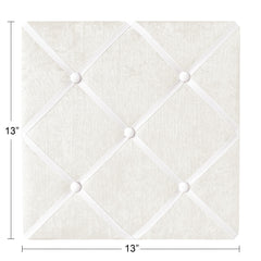 Sweet Jojo Designs memo board back with metal hangers for easy wall mounting.