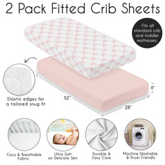 Sweet Jojo Designs ballet princess collection sheet complements nursery decor with gentle hues