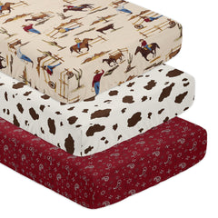 Sweet Jojo Designs bandana print crib sheet for a cozy sleep surface