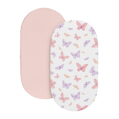 Sweet Jojo Designs pink butterfly sheet for quick changes in busy nurseries.