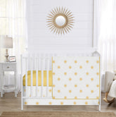 Sweet Jojo Designs boho sun blanket with mustard print for cozy nursery decor