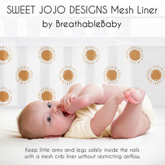 Sweet Jojo Designs boho sun vintage print adds soft color to nursery