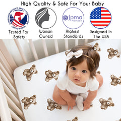 Sweet Jojo Designs USA-designed crib sheet blends practicality with kid-friendly style