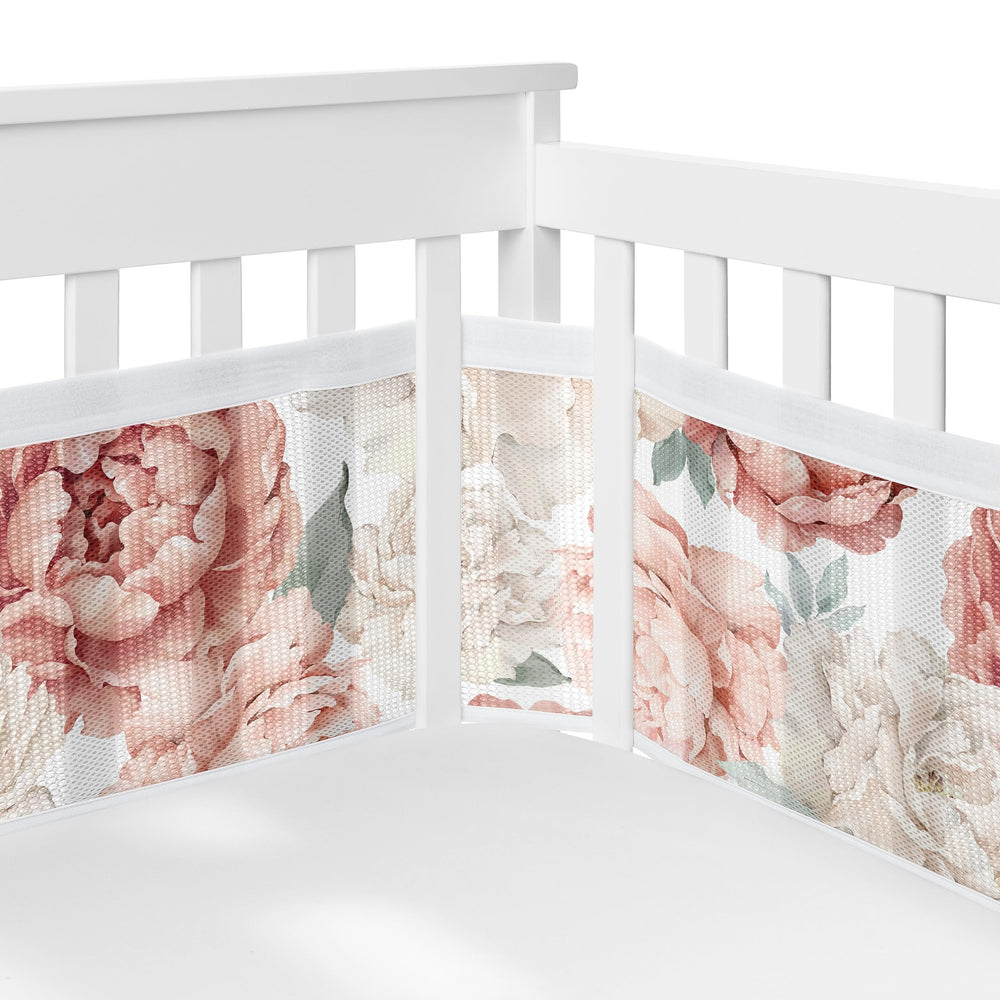 Sweet Jojo Designs BreathableBaby long panel crib liner keeps little limbs inside with breathable mesh
