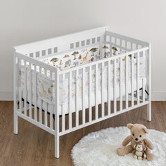 Sweet Jojo Designs BreathableBaby Jungle Animals short panel crib liner fits standard cribs with calming safari charm.