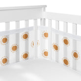 Sweet Jojo Designs breathable mesh crib liner long panel keeps limbs safely inside