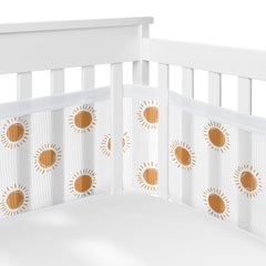 Sweet Jojo Designs breathable mesh crib liner long panel keeps limbs safely inside