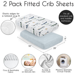 Sweet Jojo Designs clouds slate blue closeup shows breathable fabric and easy care materials.
