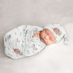 Sweet Jojo Designs cocoon sleep sack with watercolor farm animals for infant comfort