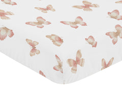 Sweet Jojo Designs crib sheet elastic edge closeup highlighting secure fit.