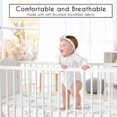 Sweet Jojo Designs crib sheet with watercolor rose for calming nursery decor and comfy nights.
