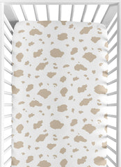 Sweet Jojo Designs horse and country pattern crib sheet; soft microfiber for baby comfort.