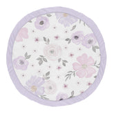 Sweet Jojo Designs lavender round playmat for tummy time with floral print