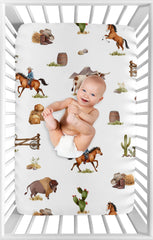 Sweet Jojo Designs cow and farm animals print for portable cribs.
