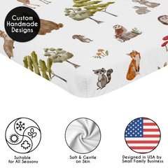 Sweet Jojo Designs snug-fit mini crib sheet with full-edge elastic for secure fit