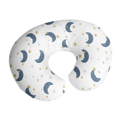 Sweet Jojo Designs moon-star nursing cover showcases a serene navy and gold celestial pattern for peaceful feeding moments.