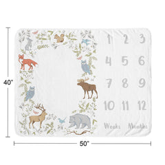 Sweet Jojo Designs newborn growth mat helps capture first-year changes with a soft backdrop