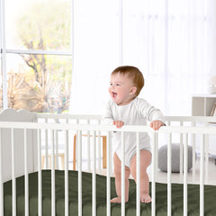 Sweet Jojo Designs satin crib sheet is machine washable for busy parents.
