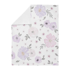 Sweet Jojo Designs swaddle with reverse soft white minky for ultra-soft comfort