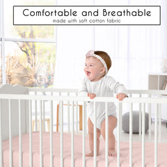 Sweet Jojo Designs solid pink sheet with secure elastic for a snug fit