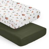 Sweet Jojo Designs solid green crib sheet for a snug, safe fit on standard cribs