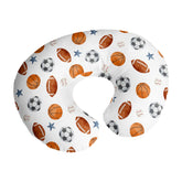 Sweet Jojo Designs nursing pillow cover in sports theme with watercolor stars, fits standard pillows.