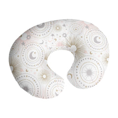 Sweet Jojo Designs star and moon nursing pillow cover with celestial stars on the front