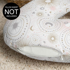 Hidden zipper on Sweet Jojo Designs star and moon nursing pillow cover