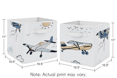 Sweet Jojo Designs storage cubes are spot-clean only, quick refresh after play.