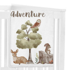 Sweet Jojo Designs watercolor animals print as newborn memory backdrop