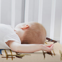Sweet Jojo Designs western cowboy bassinet sheet detail highlighting durable stitching