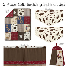 Sweet Jojo Designs western cowboy crib sheets provide secure, breathable crib fit