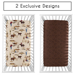 Sweet Jojo Designs wild west animal print crib sheet for gentle baby sleep.