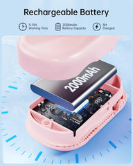 SWEETFULL portable clip-on fan pink compact dimensions show travel-friendly size
