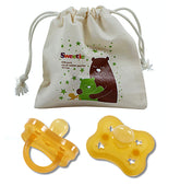 Sweetie star-shaped pacifier front view for easy grip and soothing use.