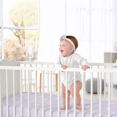 Sweet Jojo Designs soft brushed microfiber sheet feels gentle on baby skin