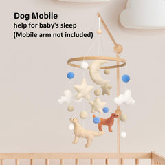 Sweety Baby dog mobile cloud ornament adds calming nursery decor and ambiance.