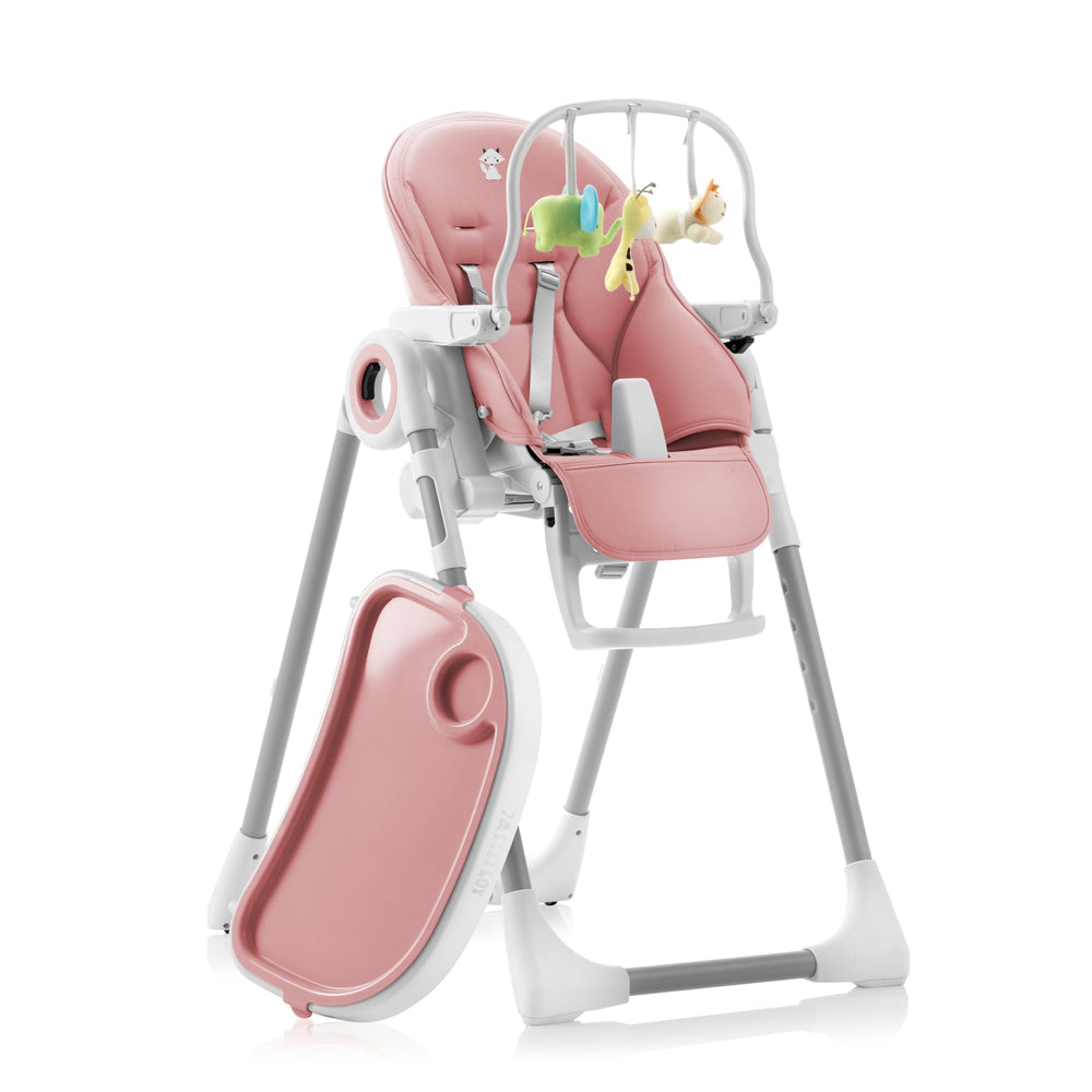 Sweety Fox baby high chair folded for space-saving storage and easy transport