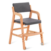 Swegrow high chair with 2 wheels enables easy movement during family meals.