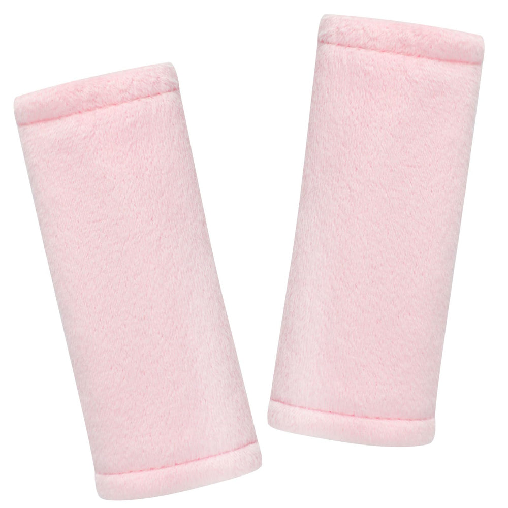 SWESEN baby car seat belt cover in pink protects sensitive skin from belt rubbing