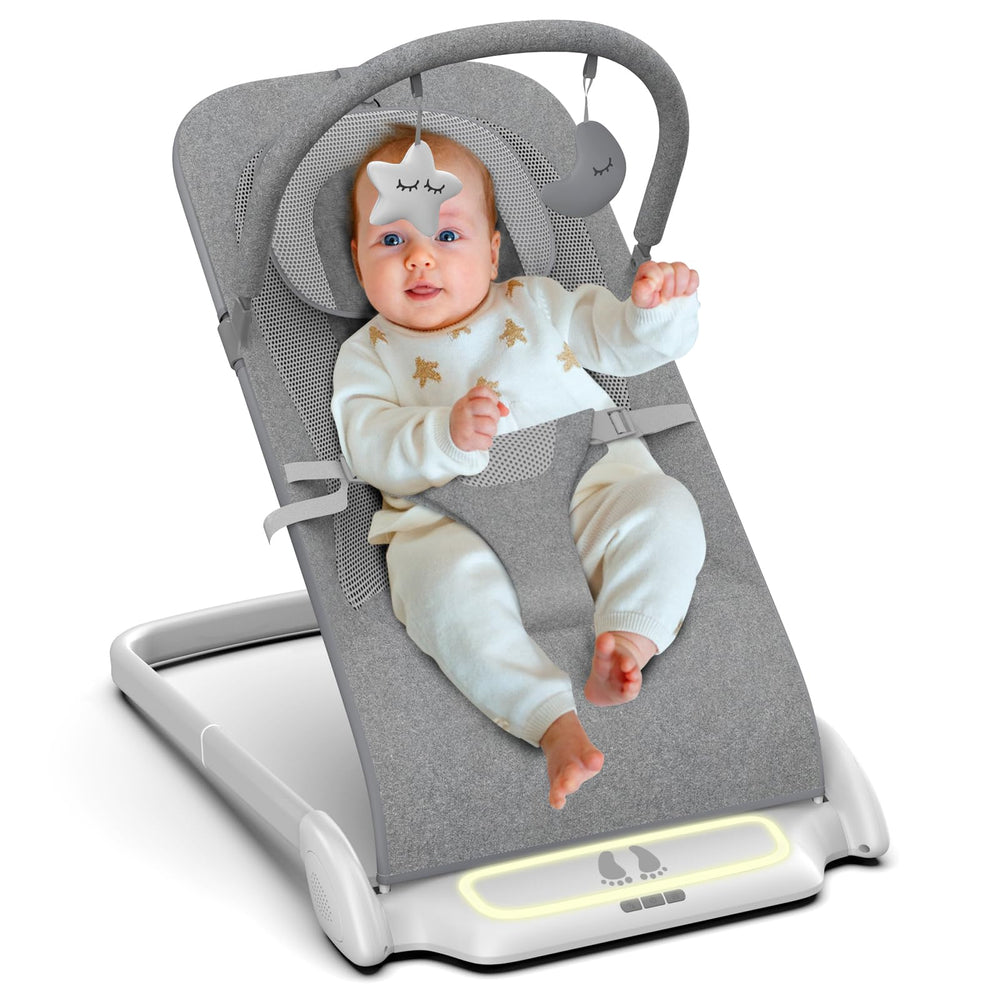 SYCYH Baby Bouncer in use, gentle rocking calms a fussy infant