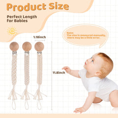 Symbolife unisex pacifier clip works with most pacifiers and toys.