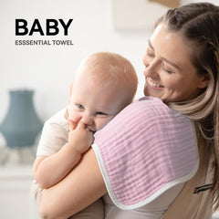Synrroe burp cloth edge-locked stitching ensures lasting durability.