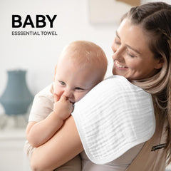 Edge-locked stitching reinforces Synrroe burp cloths for daily durability.