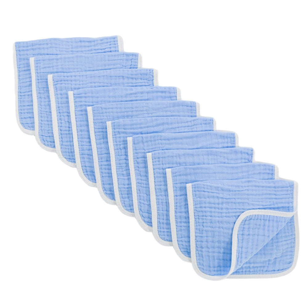 Synrroe burp cloths large blue pack for baby feeding