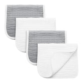 Synrroe burp cloths with six-layer muslin showing absorbent core.