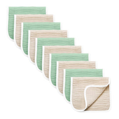 Synrroe burp cloths six-layer absorbent muslin for gentle baby care